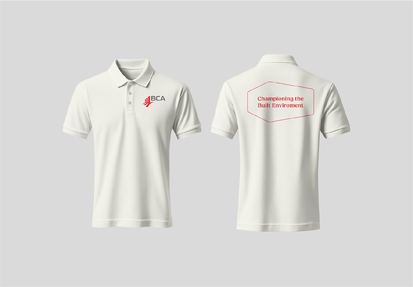 BCA polo shirts, office wear
