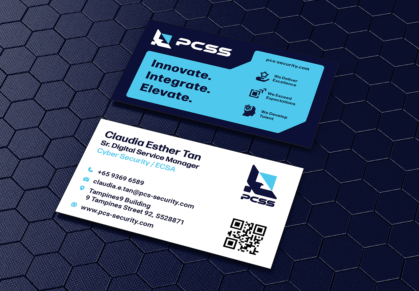Technology and Telecommunications Branding:PCSS business cards