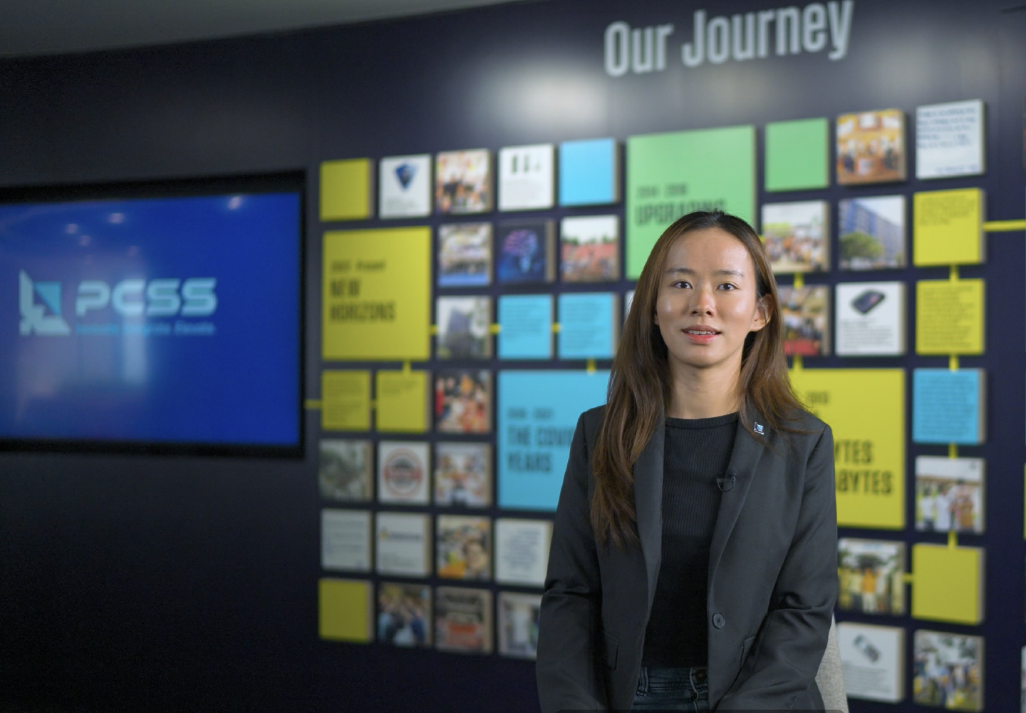 PCSS heritage wall Innovative security solutions branding