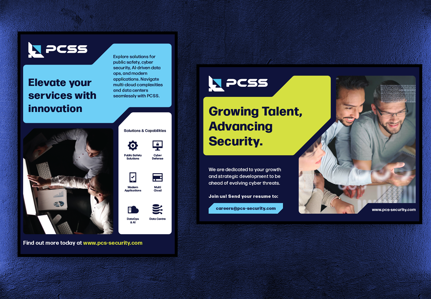 Technology and Telecommunications Branding: PCSS advertising Innovative security solutions branding